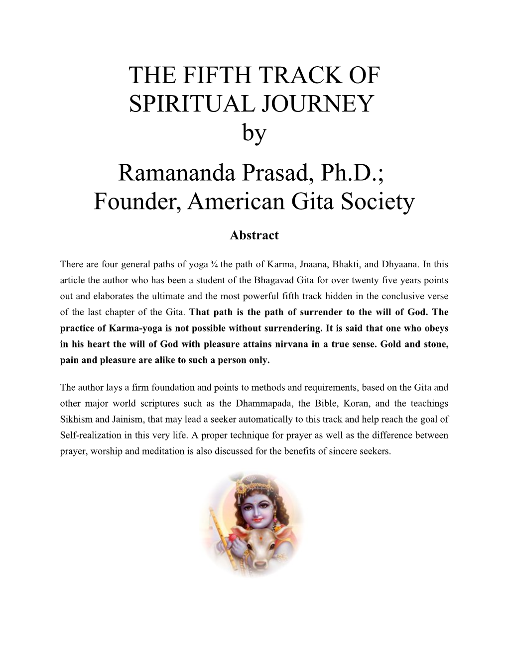 The 5Th Path of Bhagavad Gita (PDF)