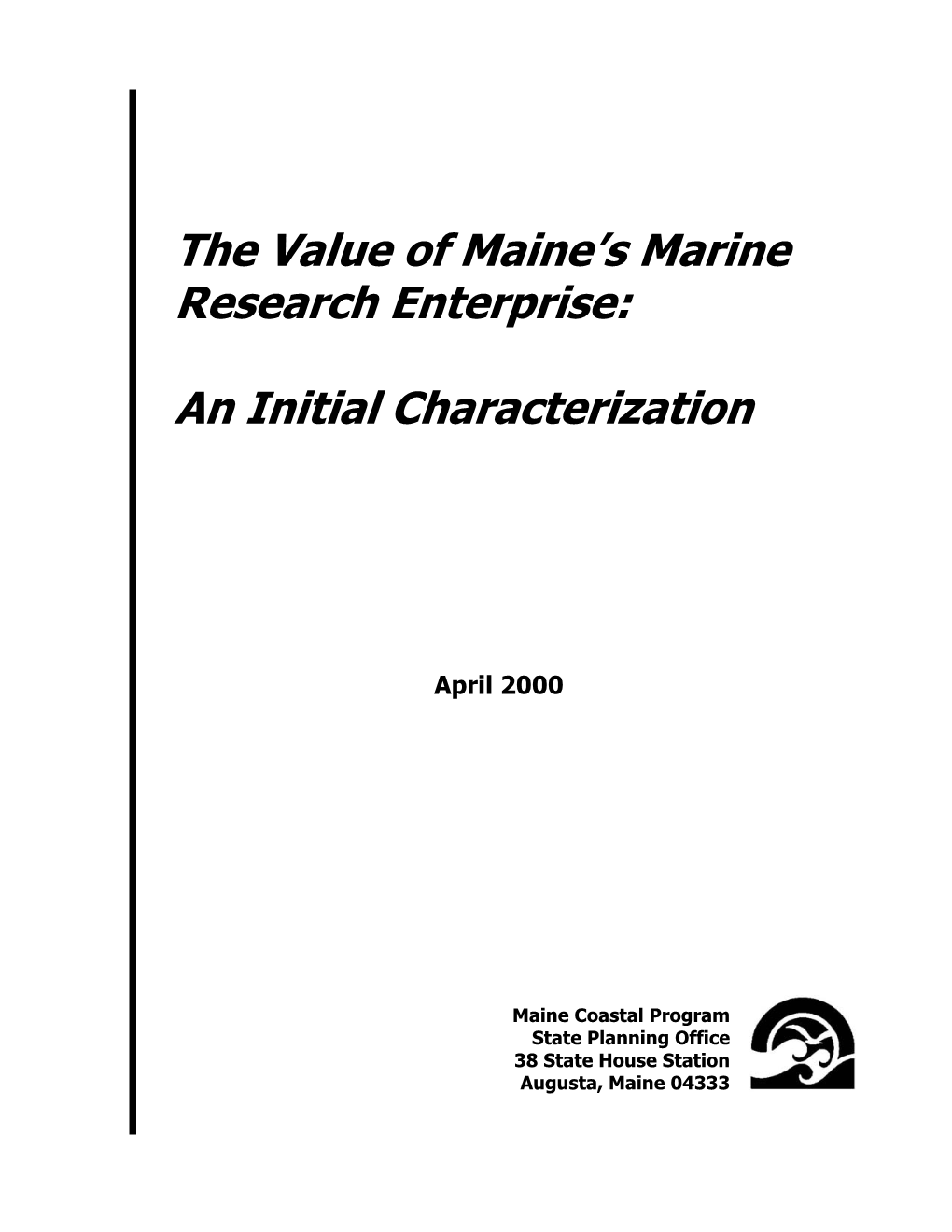 The Value of Maine's Marine Research Enterprise