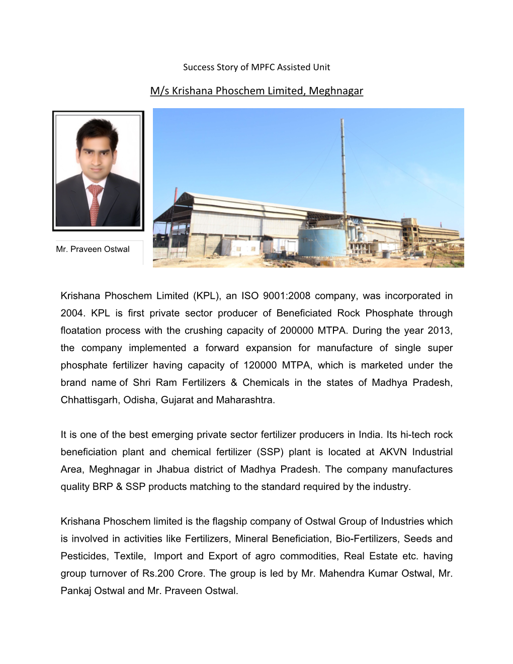 M/S Krishana Phoschem Limited, Meghnagar