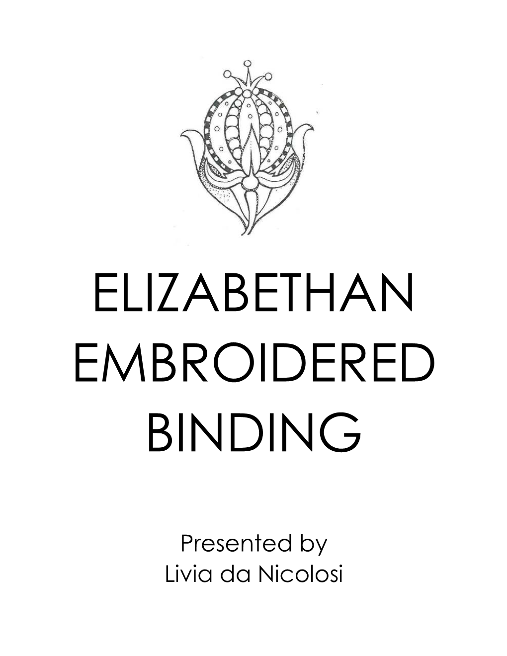 Elizabethan Embroidered Binding