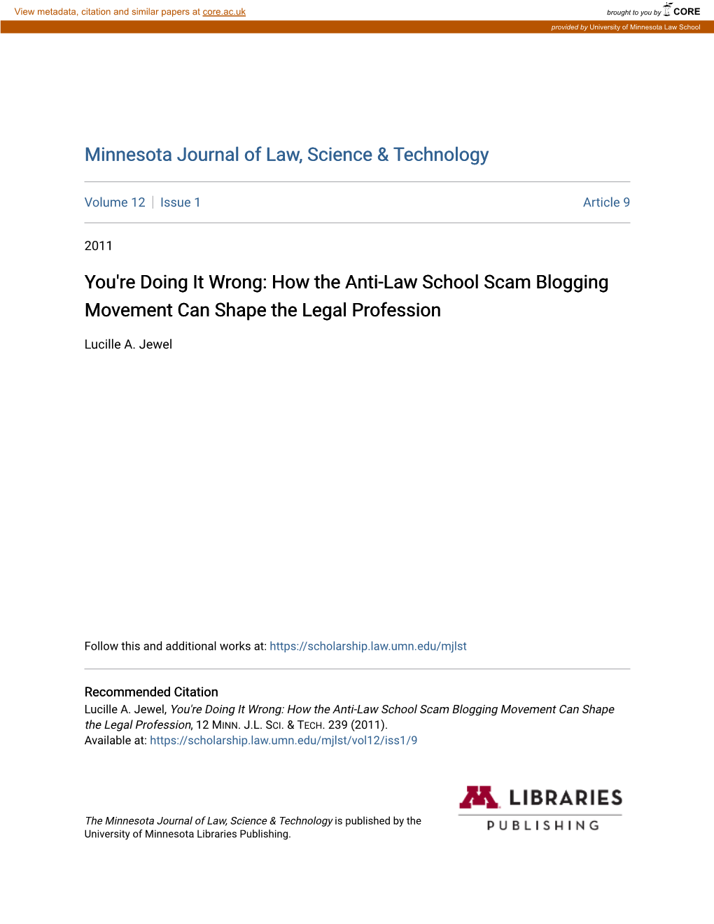 How the Anti-Law School Scam Blogging Movement Can Shape the Legal Profession
