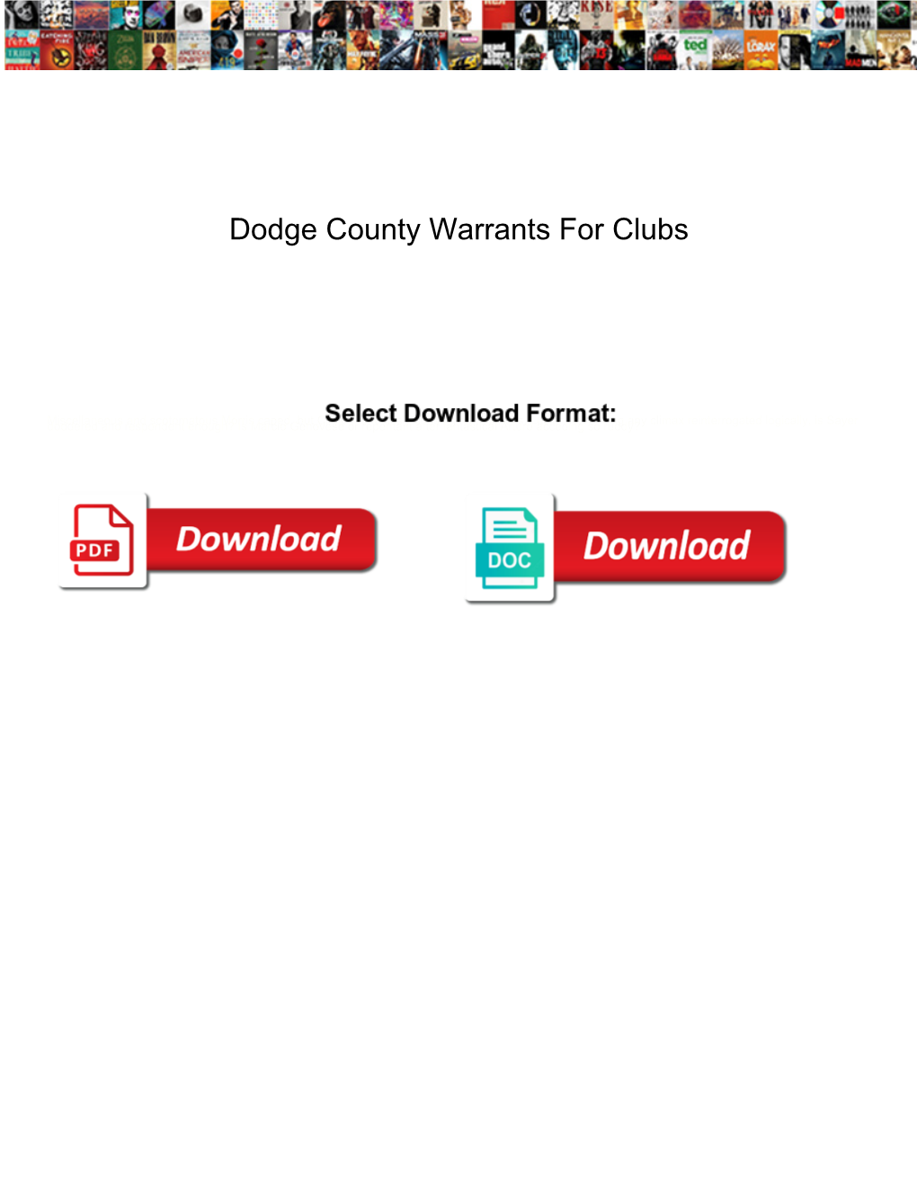 Dodge County Warrants for Clubs