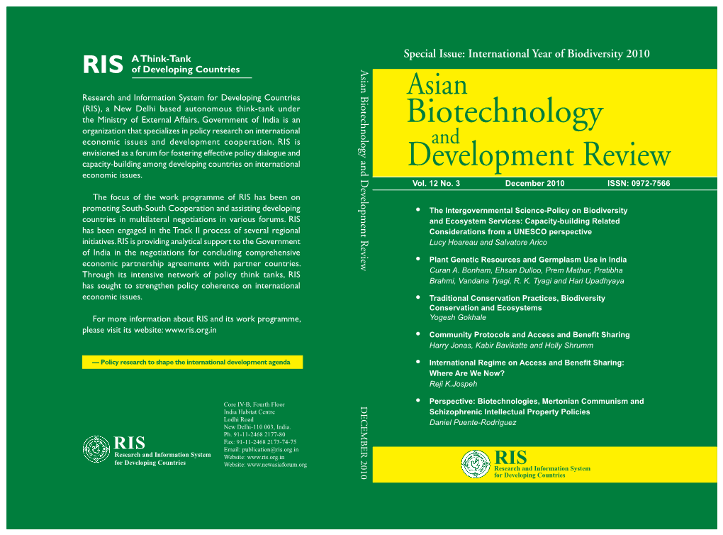 Development Review Biotechnology