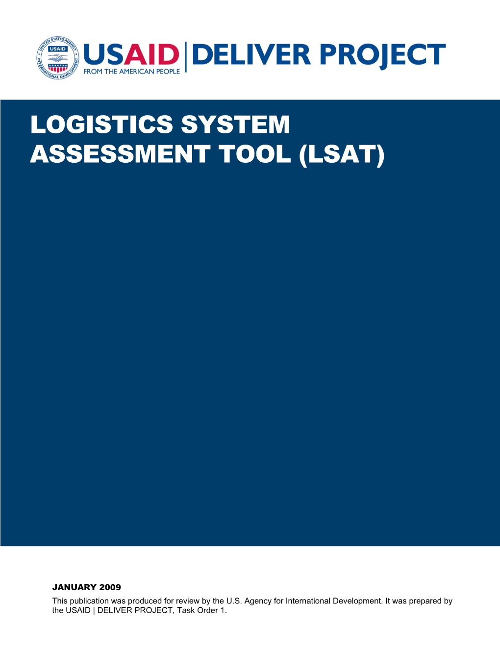 Logistics System Assessment Tool (LSAT) April 2009