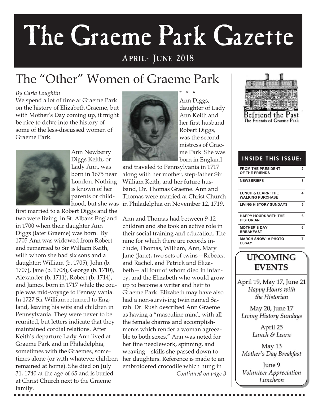 The Graeme Park Gazette