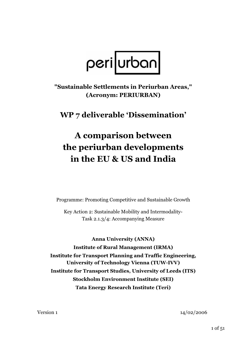 A Comparison Between the Periurban Developments in the EU & US and India