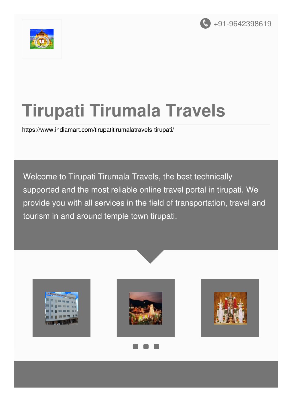 Tirupati Tirumala Travels