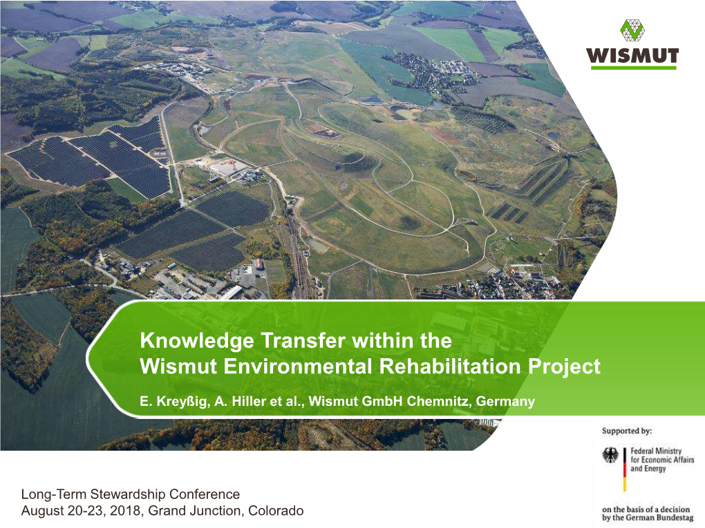 Knowledge Transfer Within the Wismut Environmental Rehabilitation Project