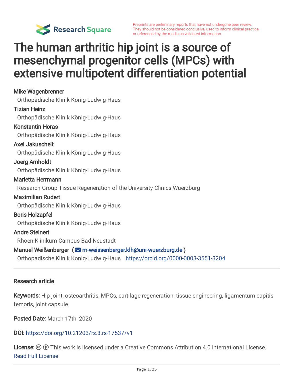 (Mpcs) with Extensive Multipotent Differentiation Potential