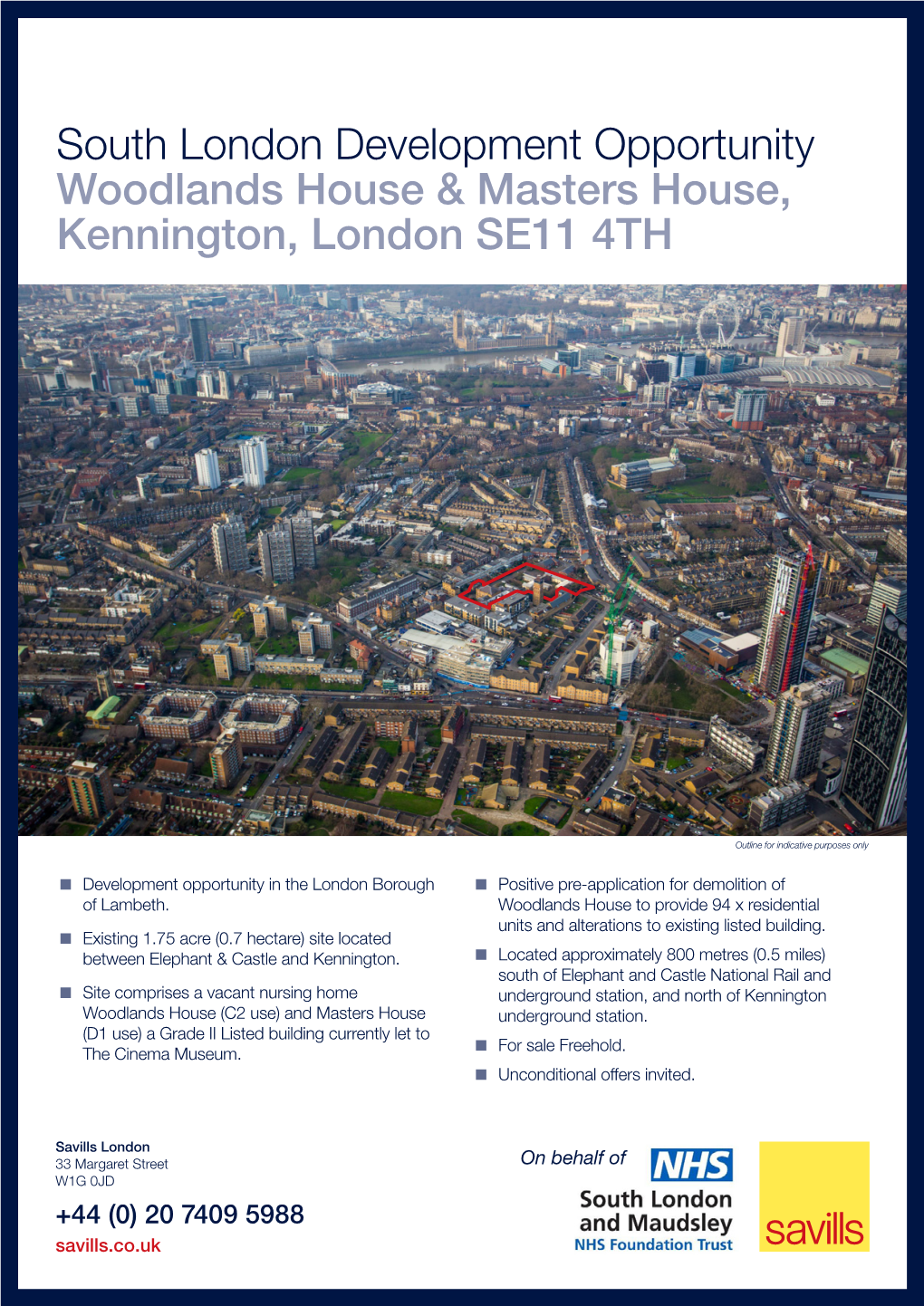 South London Development Opportunity Woodlands House & Masters House, Kennington, London SE11 4TH