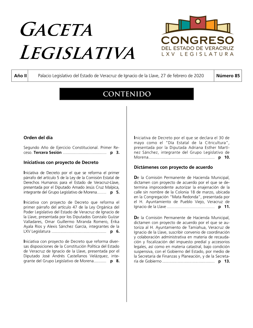 Gaceta Legislativa