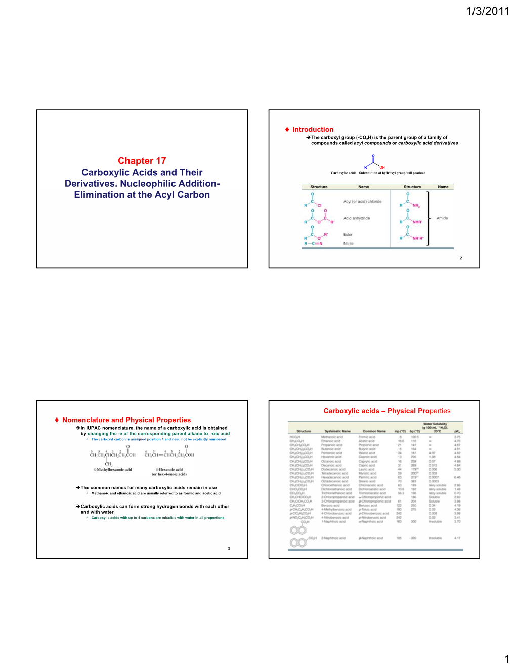 Chapter 17 Carboxylic Acids and Their Derivatives. Nucleophilic