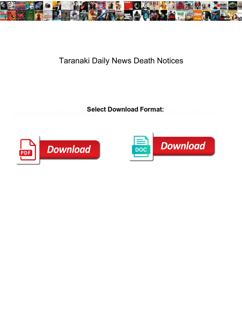 Taranaki Daily News Death Notices