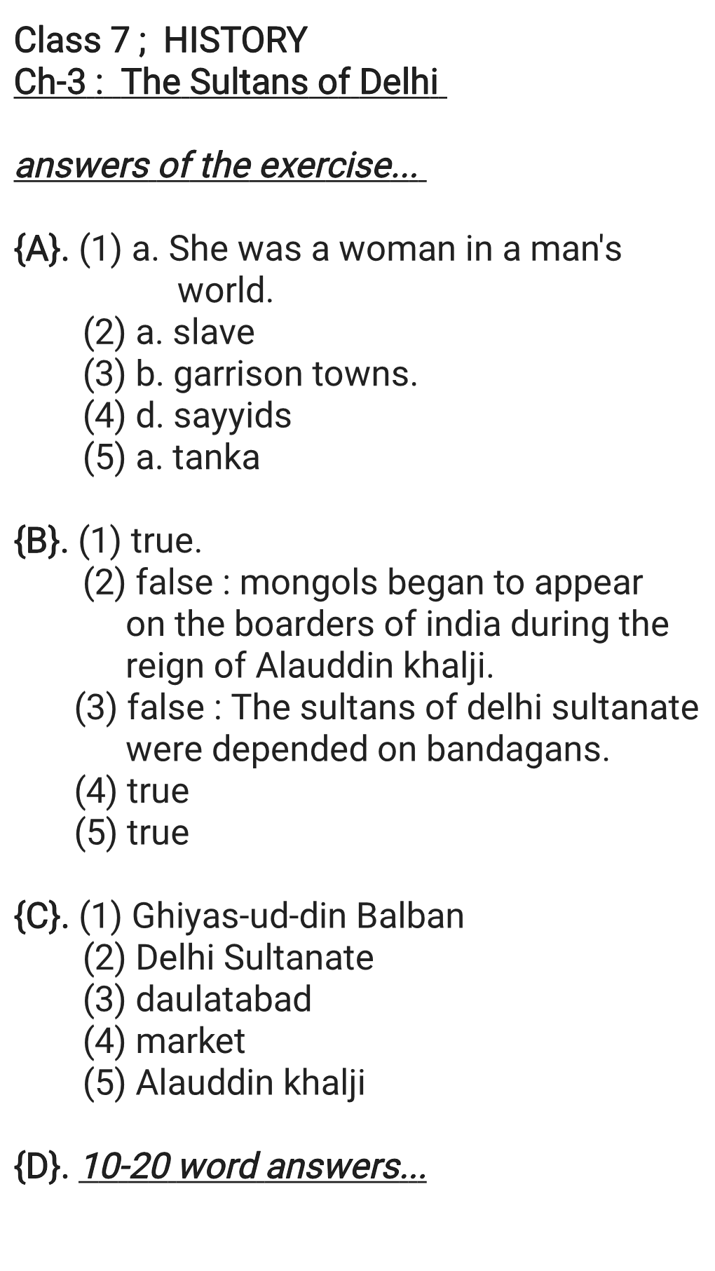 {D}. 10-20 Word Answers... (1)