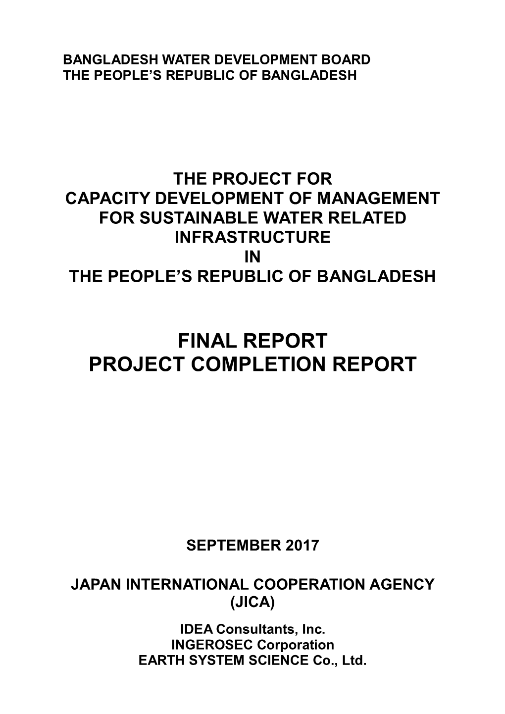 Final Report Project Completion Report