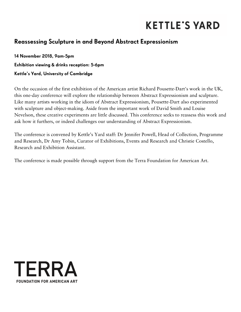 Reassessing Sculpture in and Beyond Abstract Expressionism