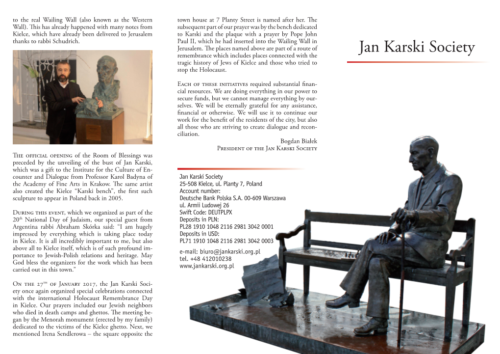 Jan Karski Society Tragic History of Jews of Kielce and Those Who Tried to Stop the Holocaust