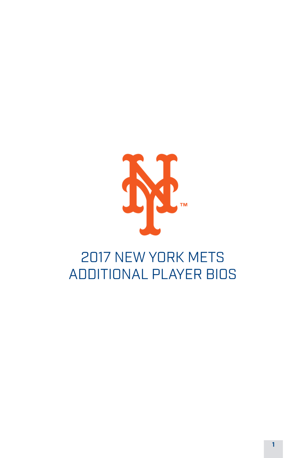 2017 New York Mets Additional Player Bios