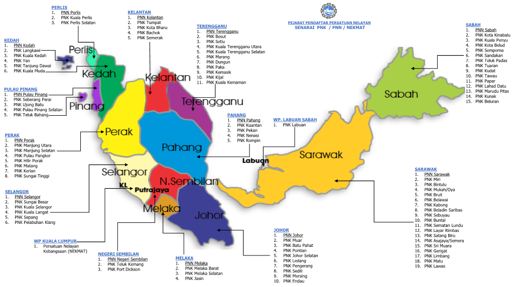 SABAH 1. PNN Sabah 2. PNK Kota Kinabalu 3. PNK Kuala Penyu 4