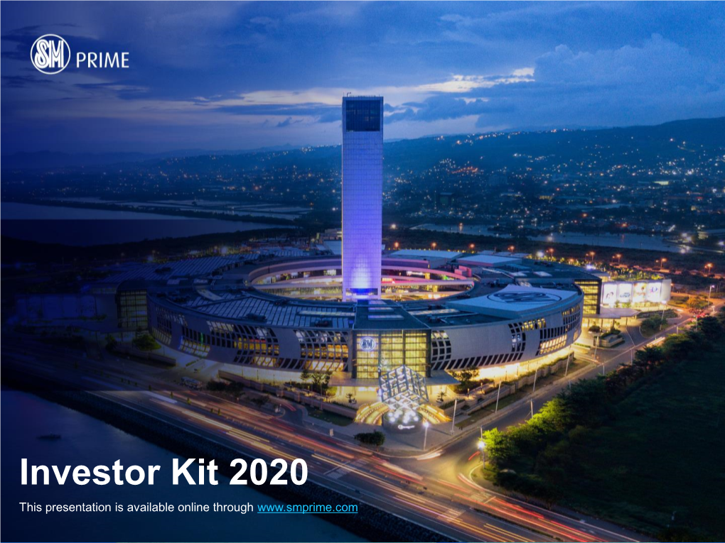 Investor Kit 2020 This Presentation Is Available Online Through Disclaimer