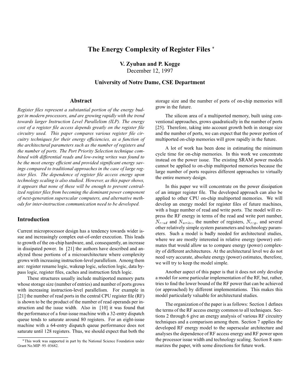 The Energy Complexity of Register Files *