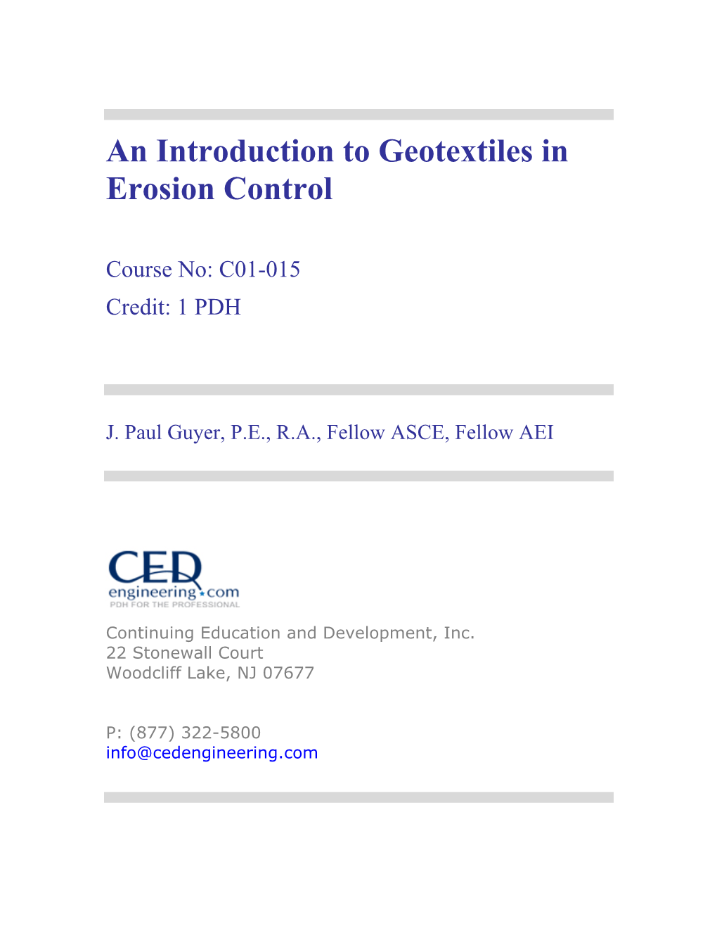 An Introduction to Geotextiles in Erosion Control