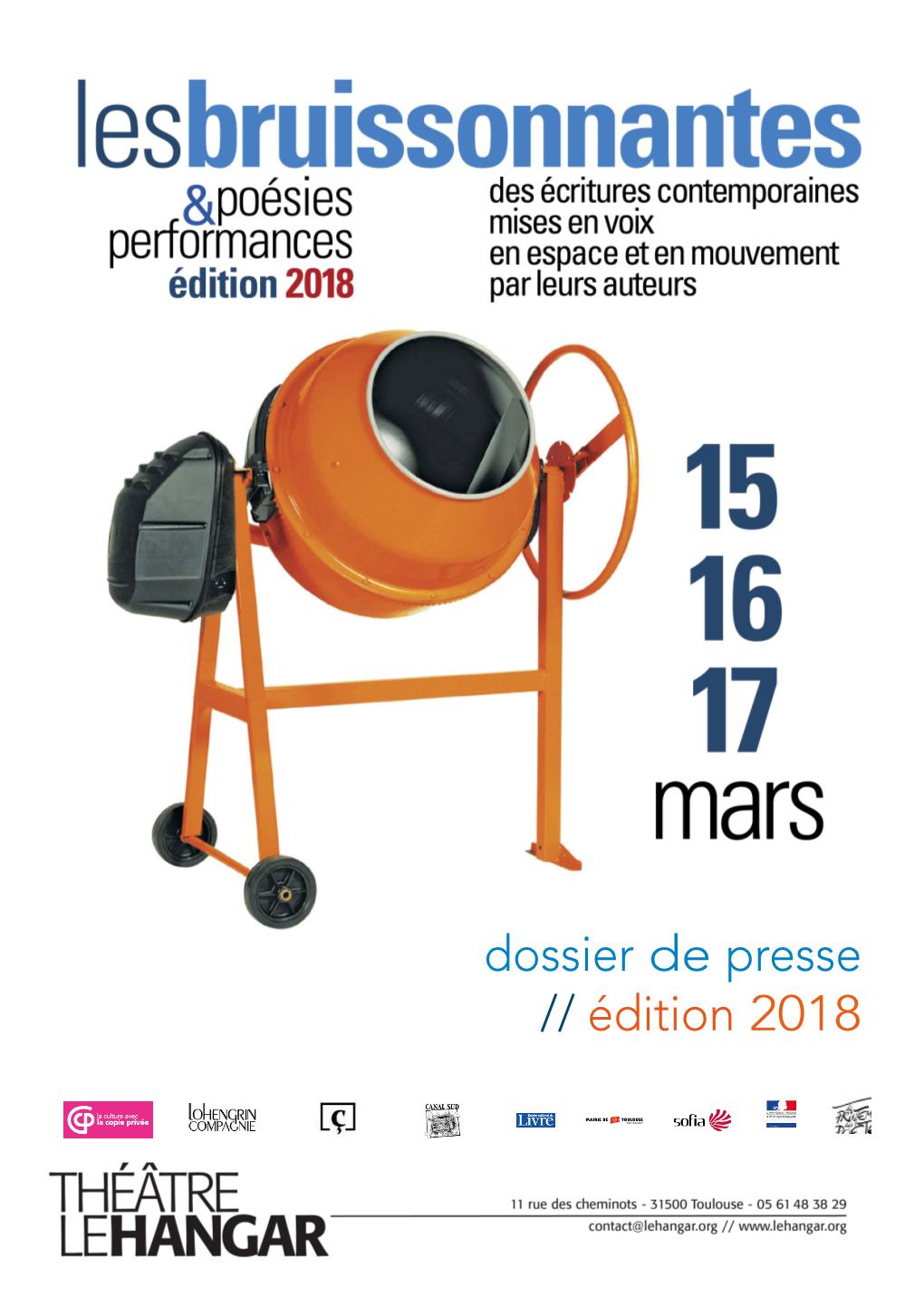 Dossier De Presse // Édition 2018 Les Bruissonnantes | Calendrier 2