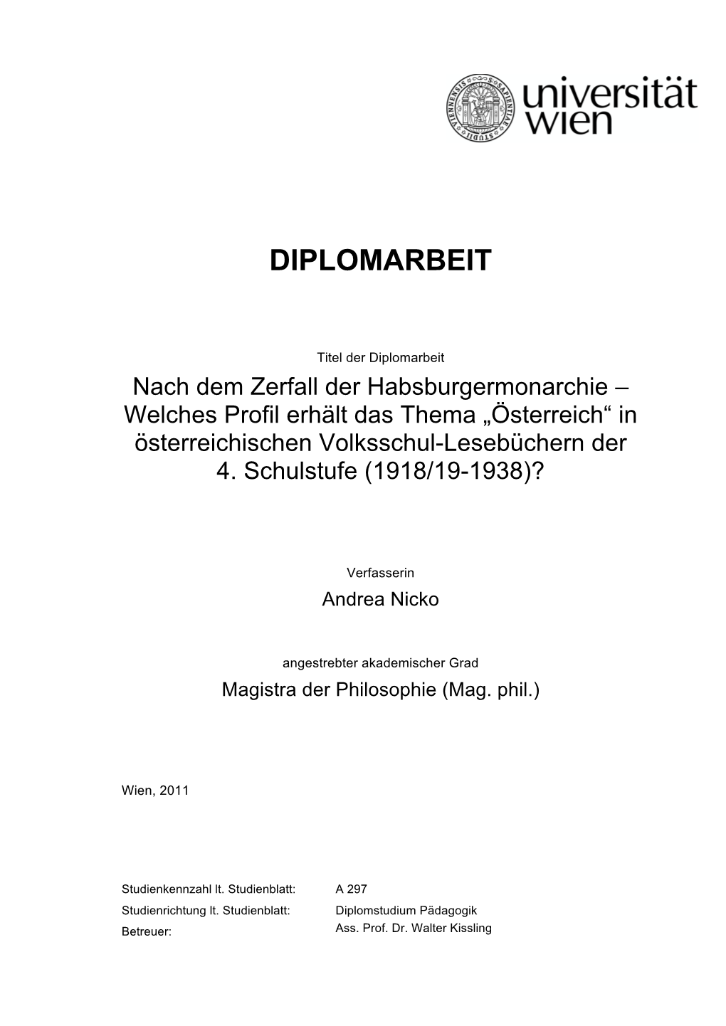 Diplomarbeit