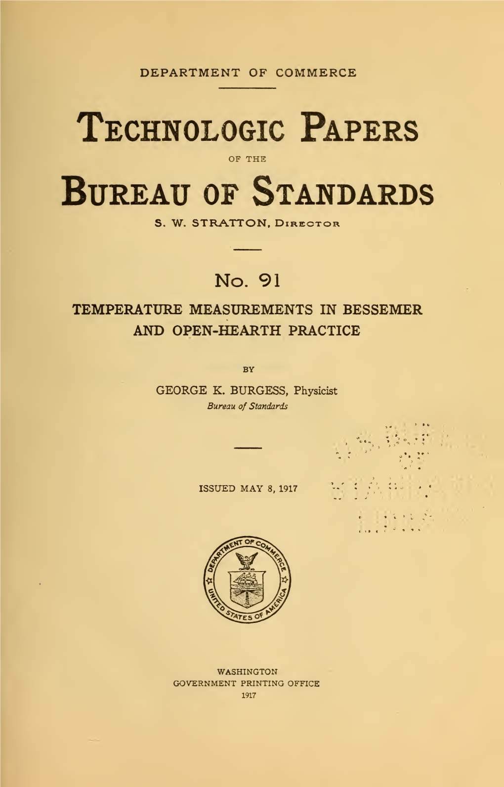 Temperature Measurements in Bessemer and Open-Hearth Practice