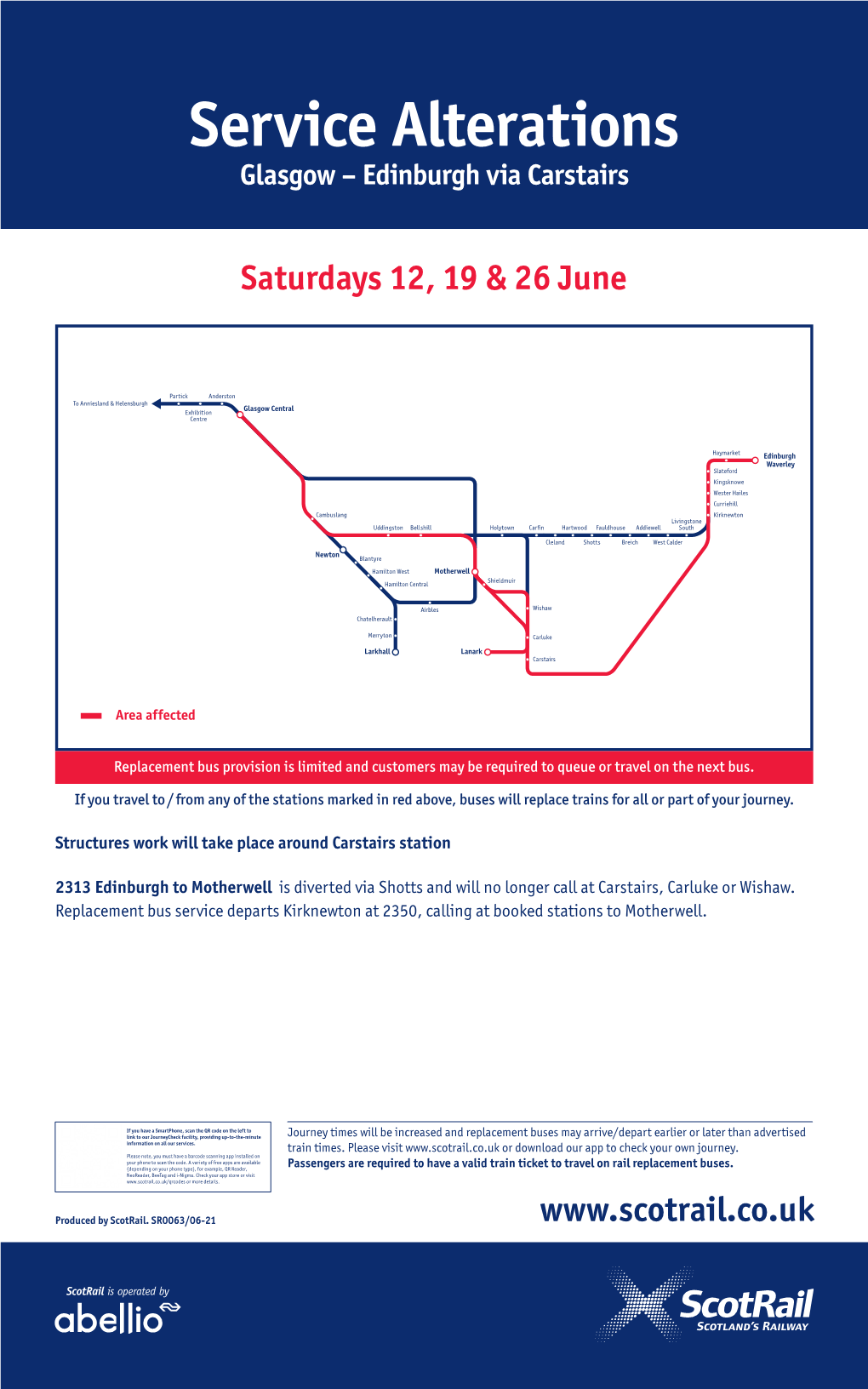 Glasgow – Edinburgh Via Carstairs