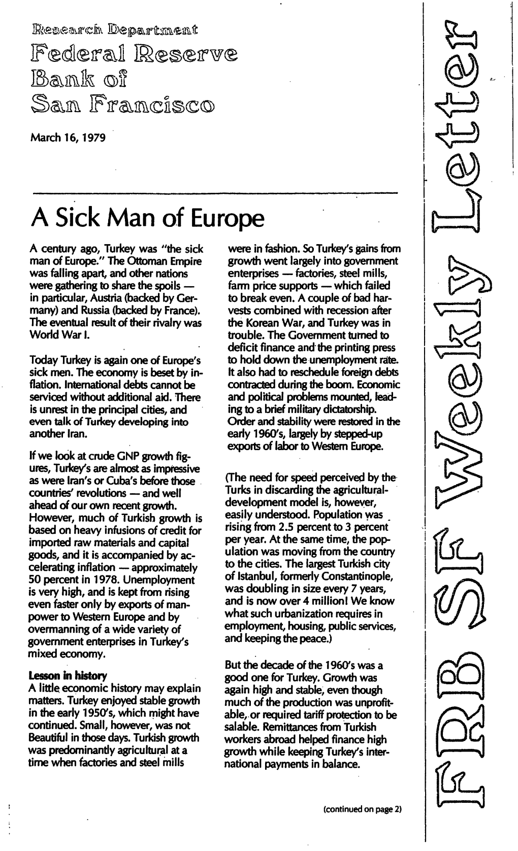 A Sick Man of Europe