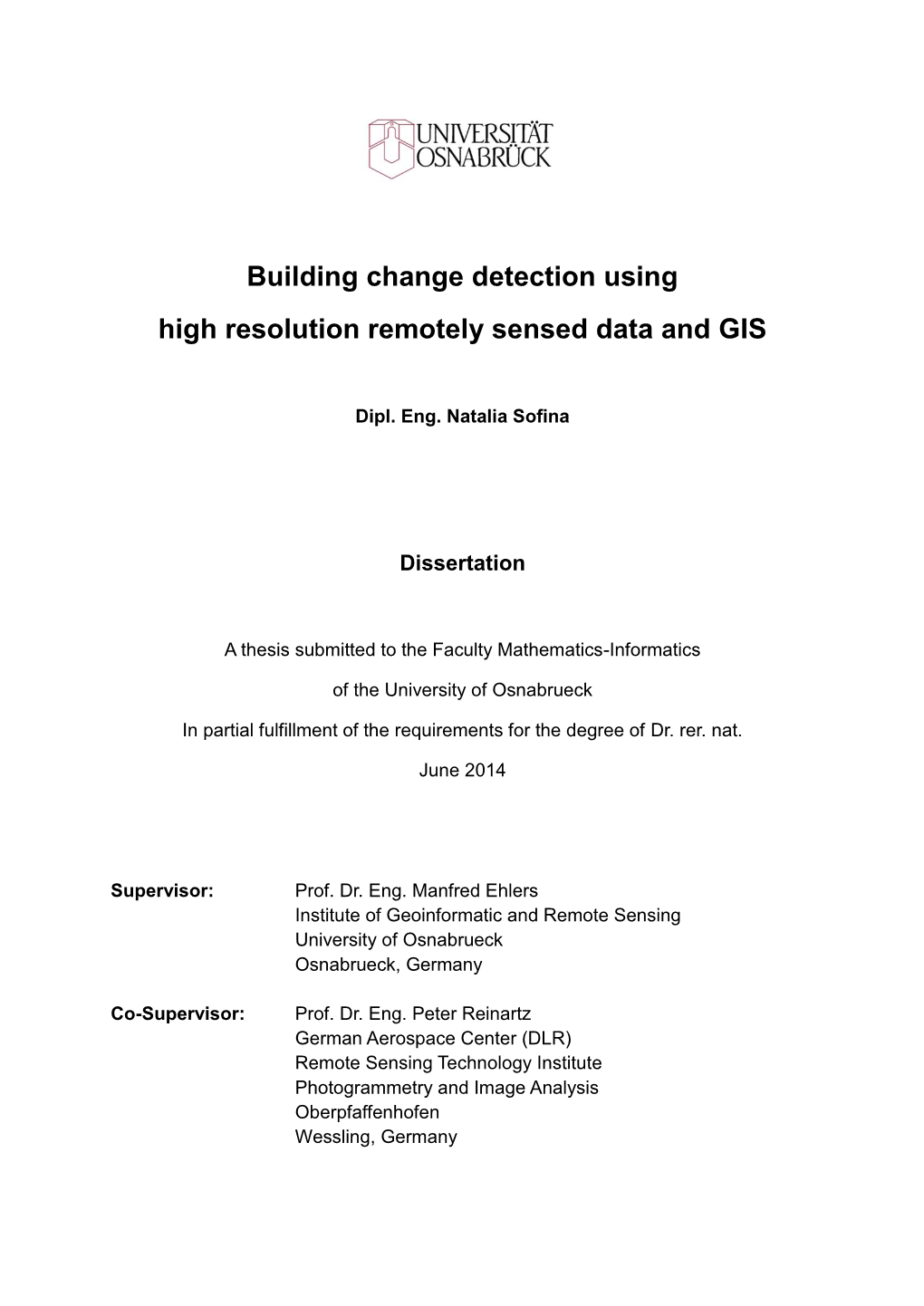 Faculty Mathematics-Informatics of the University of Osnabrueck