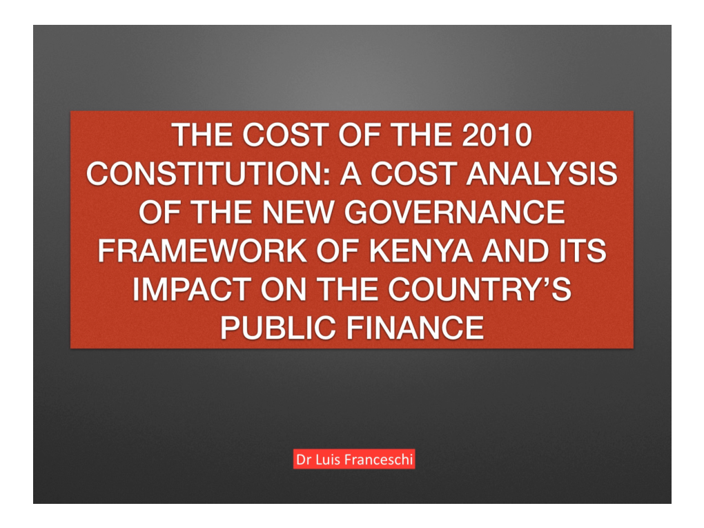 Cost of Constitution