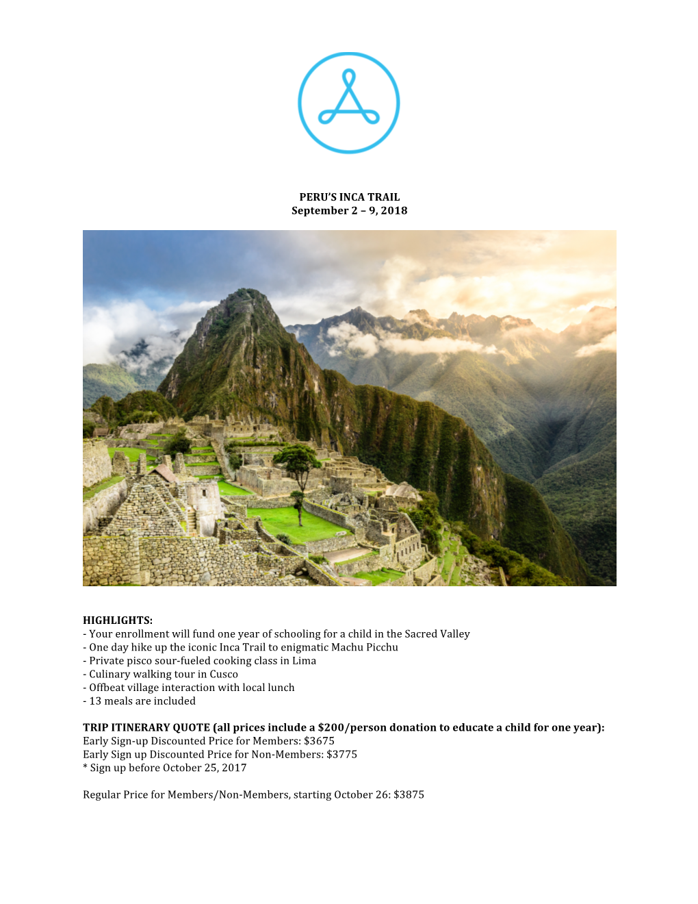 PERU's INCA TRAIL September 2