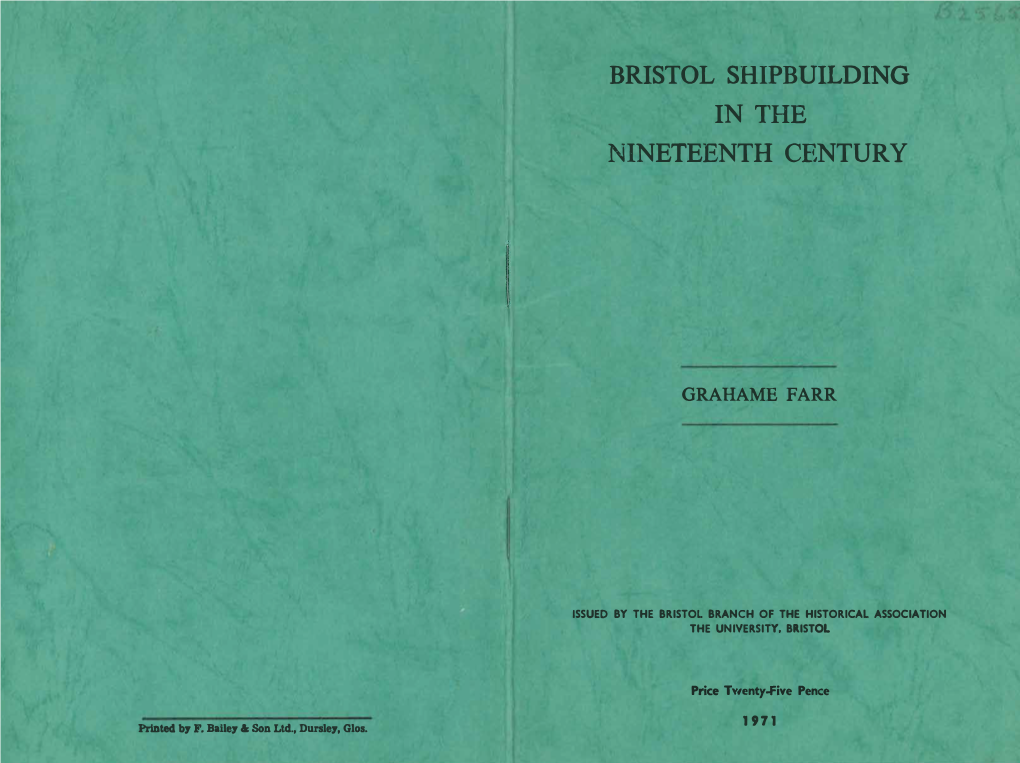 Bristol Shipbuilding in the Nineteenth Century