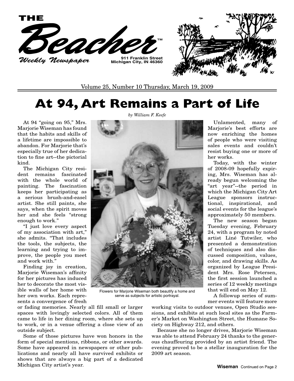 At 94, Art Remains a Part of Life by William F