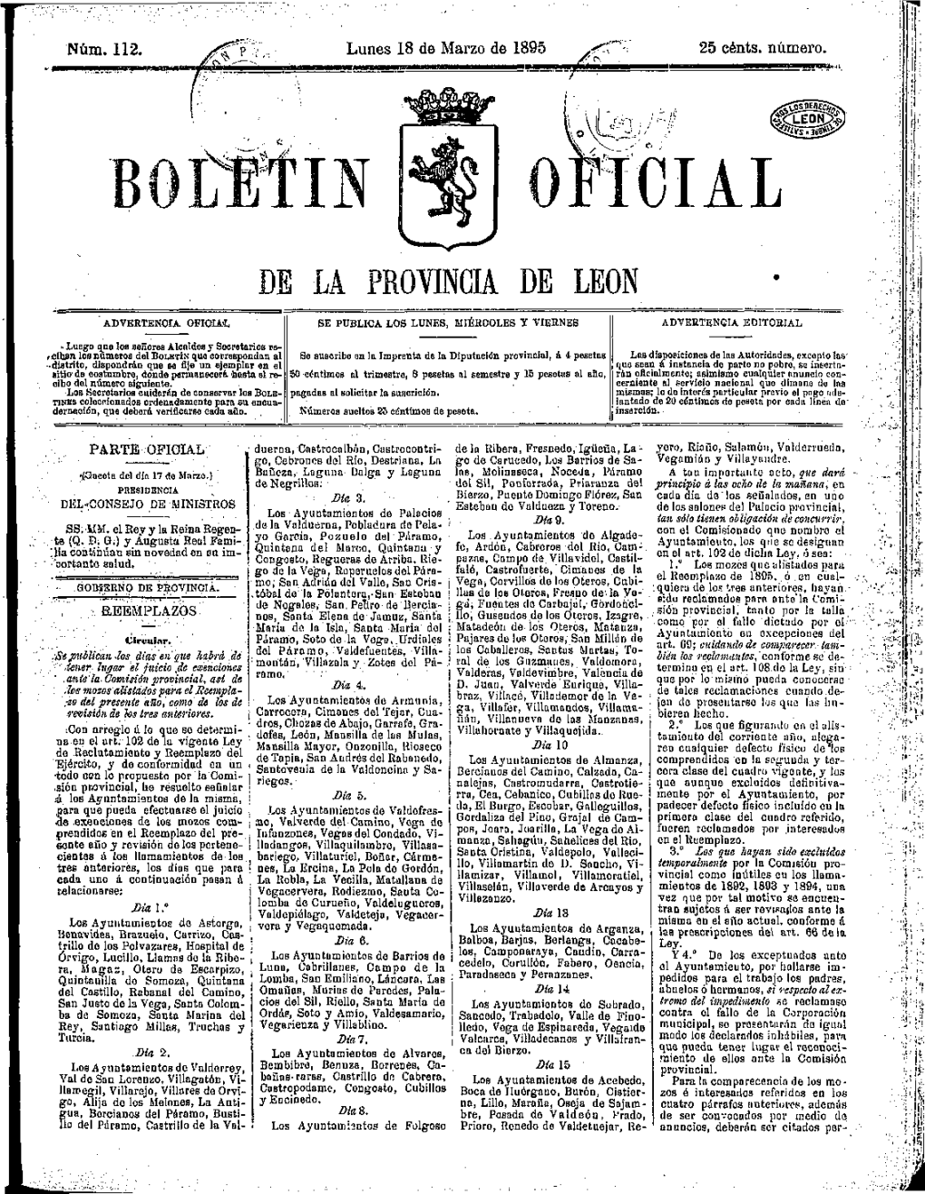 B Letin De La Provincia De Leon