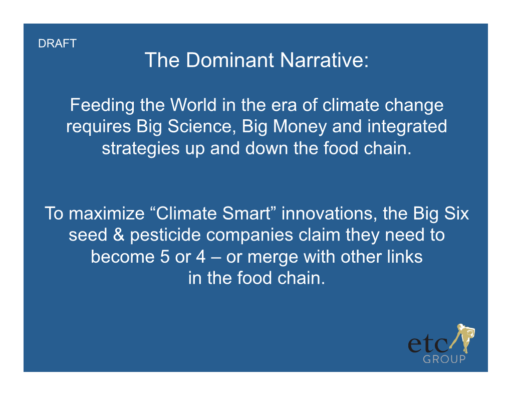 Seed Market Share LIMAGRAIN KWS 5% 4% SYNGENTA 8% BAYER CS 3% ALL OTHERS 29% DOW AS 4% MONSANTO DUPONT 26% PIONEER 21%