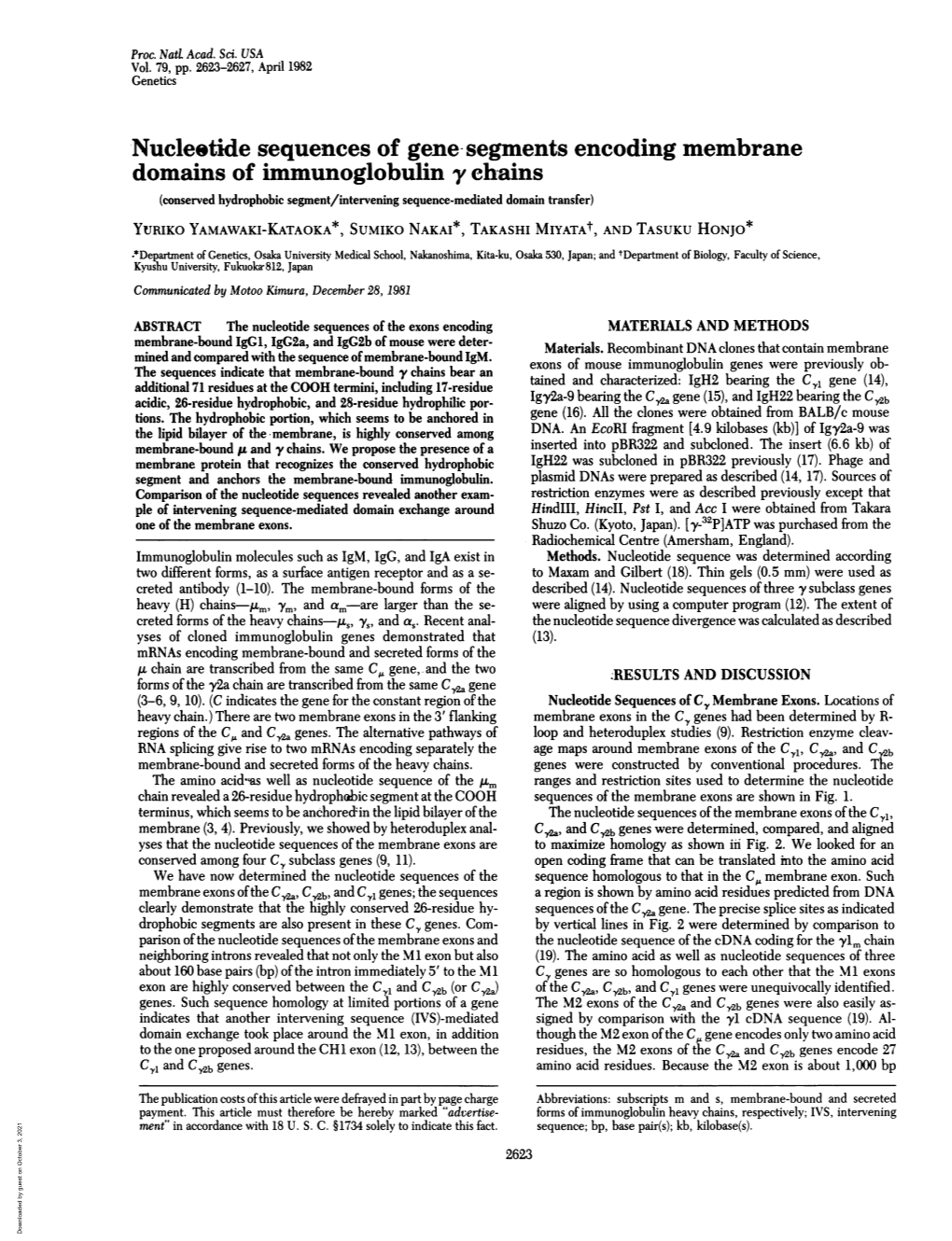 Domains of Immunoglobulin Y Chains