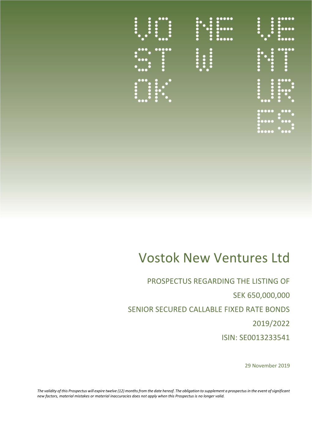 Vostok New Ventures Ltd