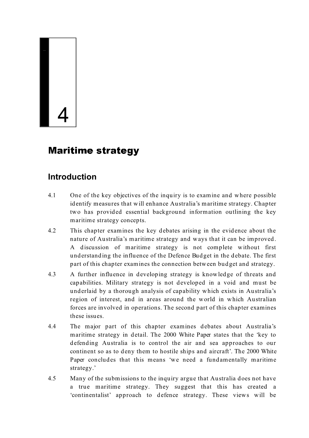 Chapter 4: Maritime Strategy