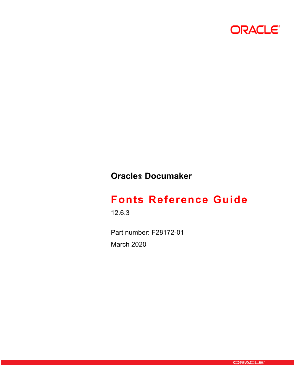 Oracle Documaker Font Reference Guide 12.6.3