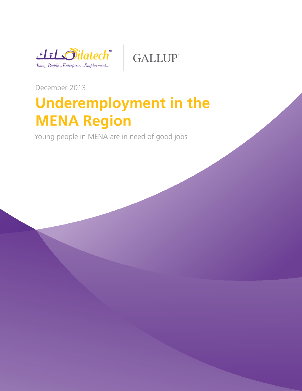 Underemployment in the MENA Region Young People in MENA Are in Need of Good Jobs
