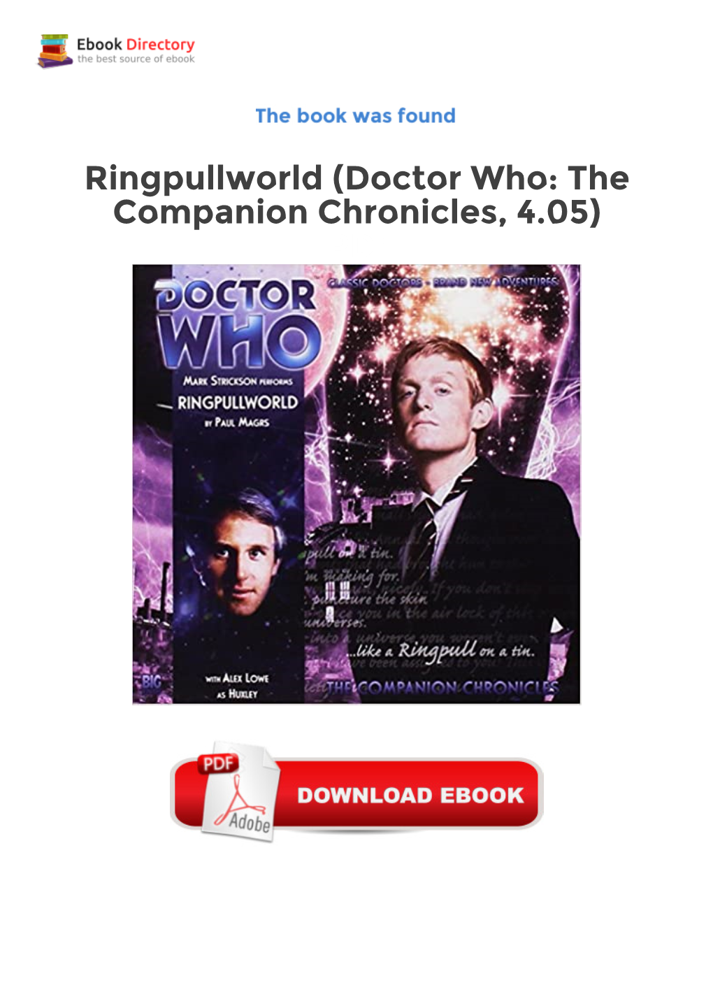 Ringpullworld (Doctor Who: the Companion Chronicles, 4.05)