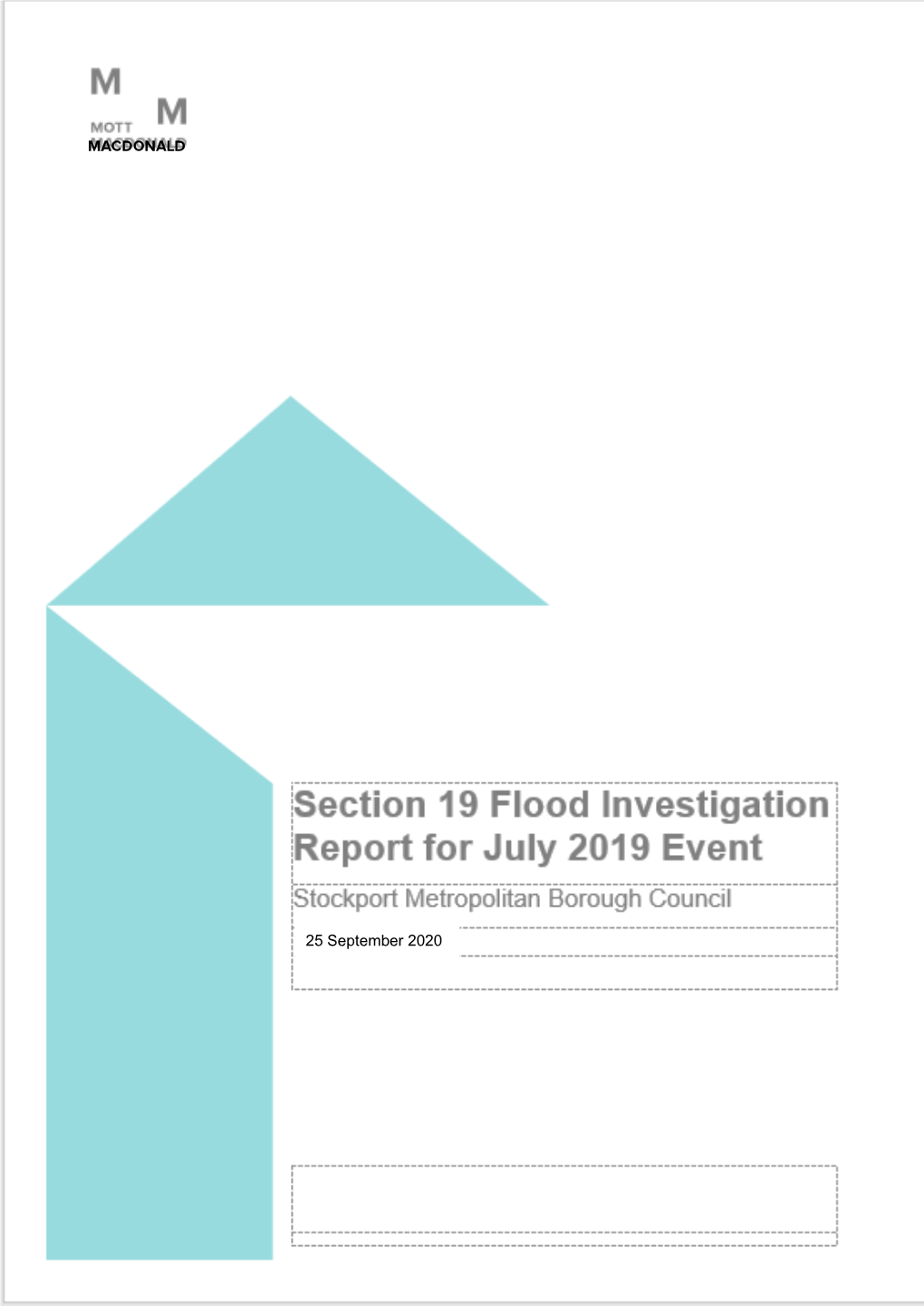 Section 19 Flod Investigation Report for July 2019 Flood Event