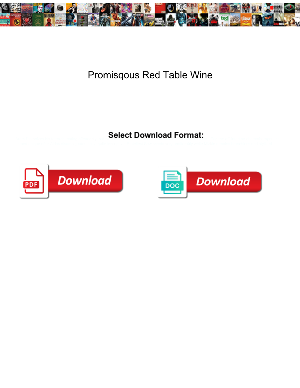 Promisqous Red Table Wine