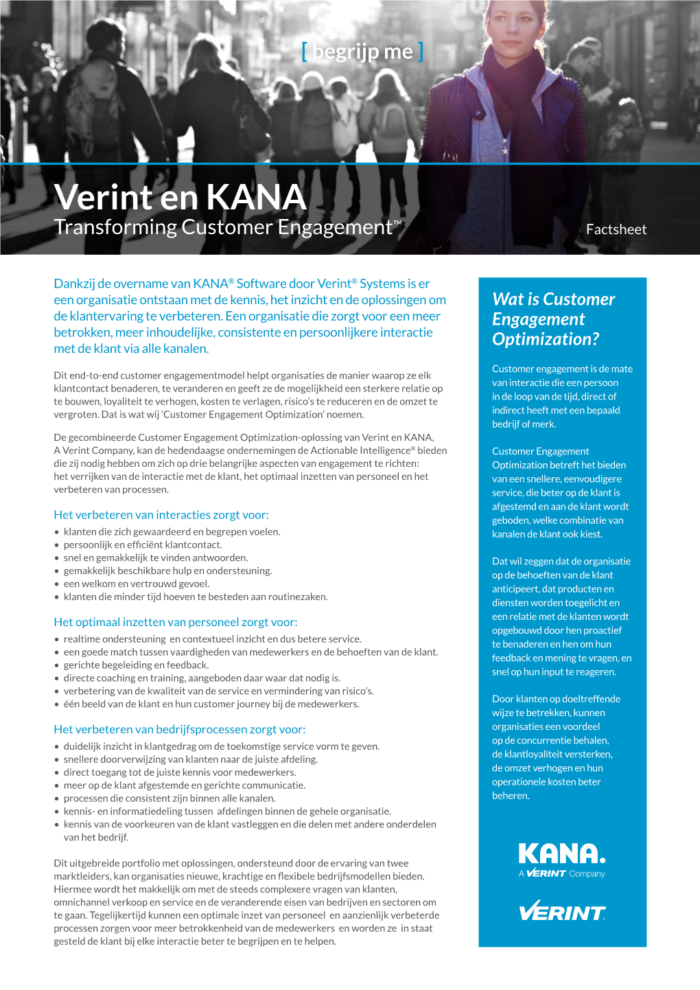 Verint En KANA Transforming Customer Engagement™ Factsheet