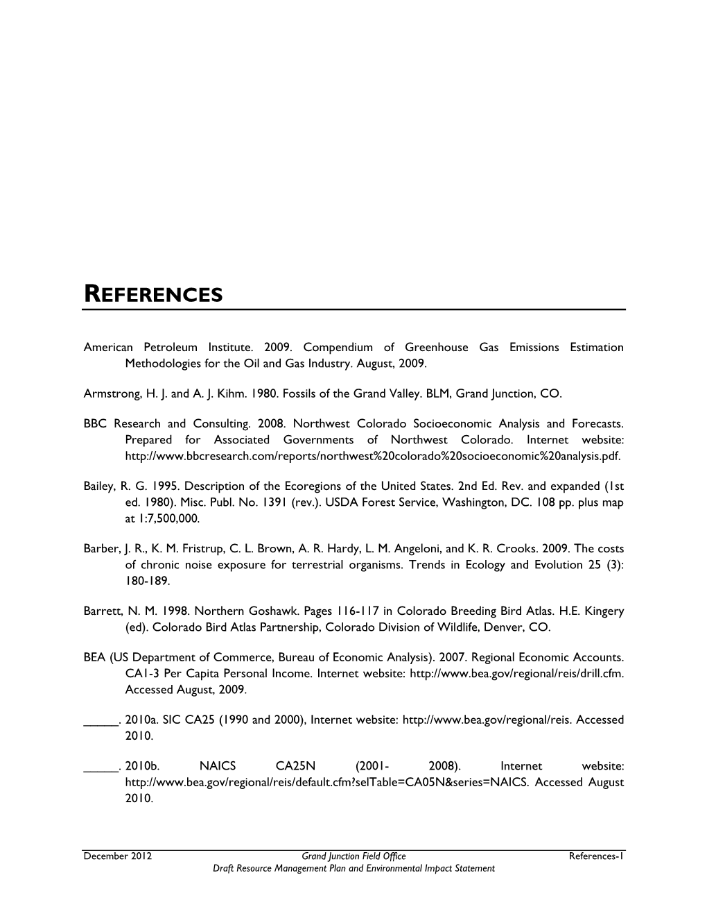 Grand Junction Field Office Draft Resource Management Plan And