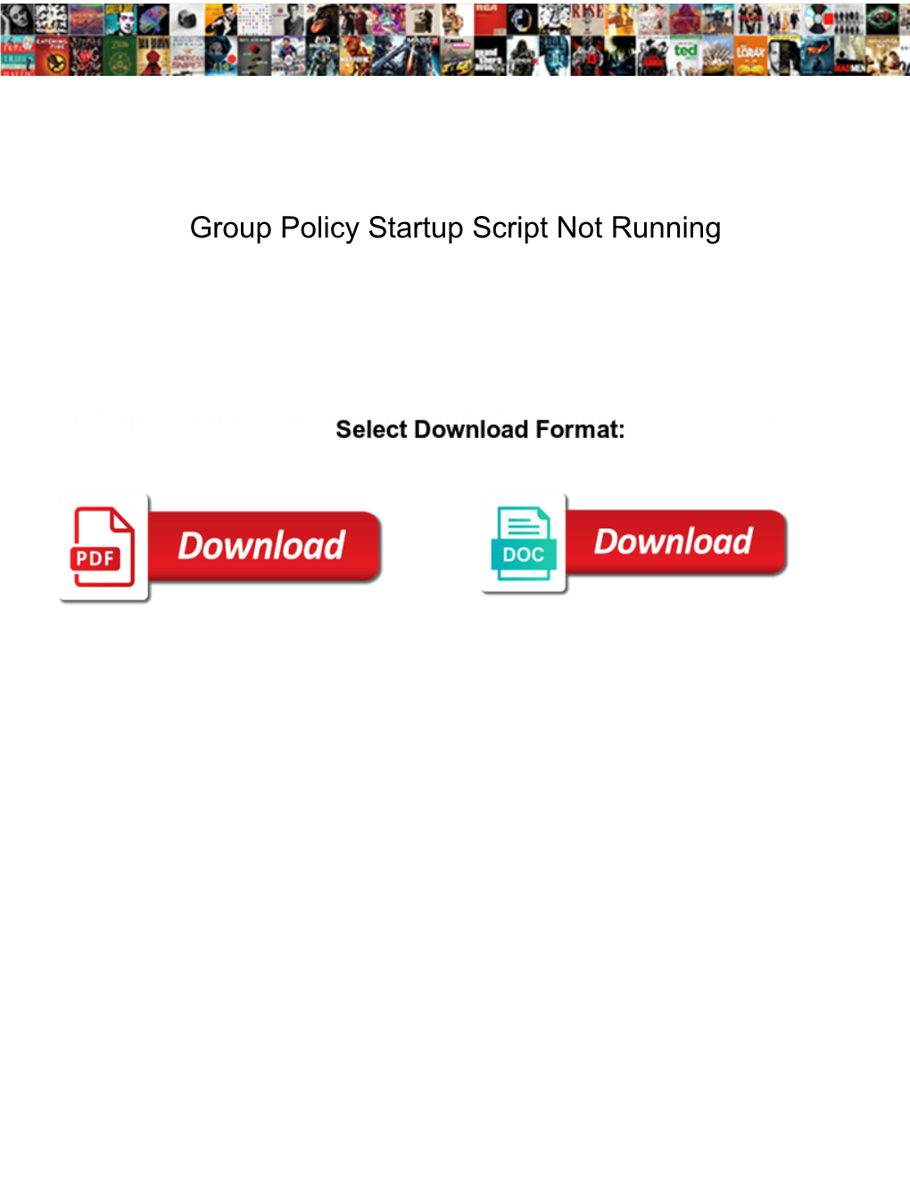 Group Policy Startup Script Not Running