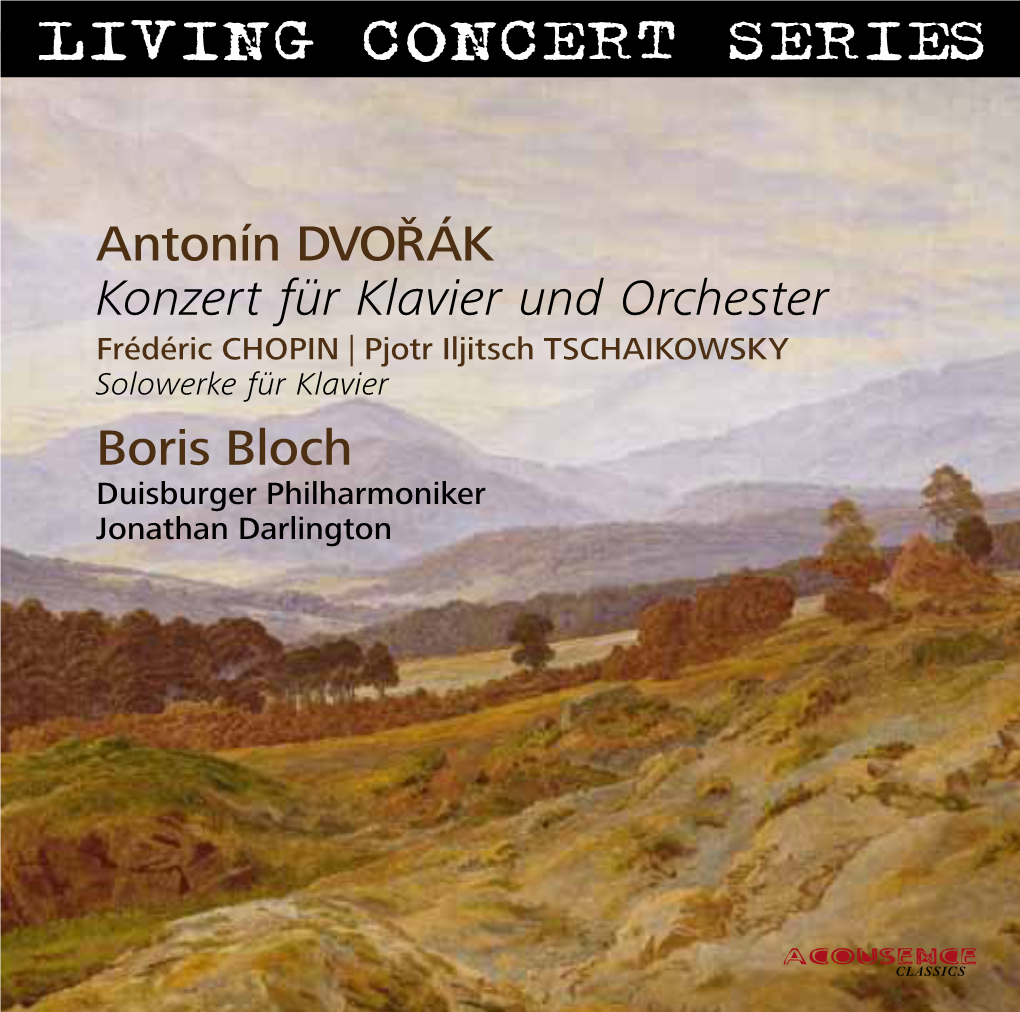 Antonín Dvoˇrák Konzert Für Klavier Und Orchester Boris Bloch